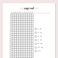 Page Reading Tracker Journal - Pink