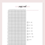 Page Reading Tracker Journal - Pink