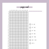 Page Reading Tracker Journal - Purple