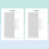 Page Reading Tracker Journal - Teal and Light Blue