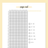 Page Reading Tracker Journal - Yellow