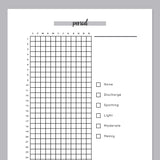 Period Tracker Printable - Grey
