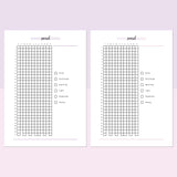 Period Tracker Printable - Lavender and Light Pink