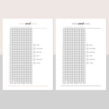 Period Tracker Printable - Light Brown and Light Grey