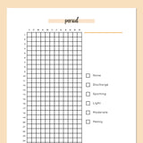 Period Tracker Printable - Orange
