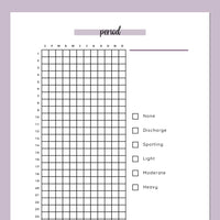 Period Tracker Printable - Purple