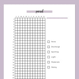 Period Tracker Printable - Purple