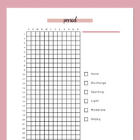 Period Tracker Printable - Red