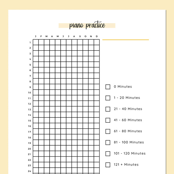 Piano practice tracker deals