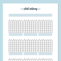 Plant Watering Tracker Journal Template - Blue