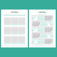 Plant Watering Tracker Journal Template - 2 Version Overview