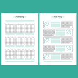 Plant Watering Tracker Journal Template - 2 Version Overview