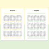 Plant Watering Tracker Journal Template - Light Yellow and Light Green