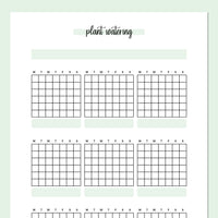 Plant Watering Tracker Journal Template - Green
