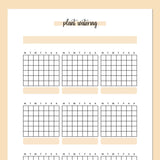 Plant Watering Tracker Journal Template - Orange