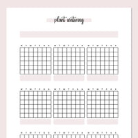 Plant Watering Tracker Journal Template - Pink