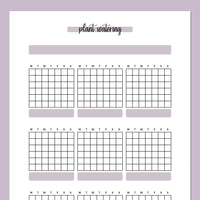 Plant Watering Tracker Journal Template - Purple