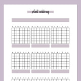 Plant Watering Tracker Journal Template - Purple