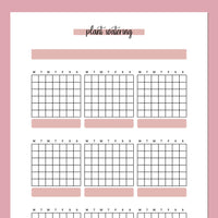 Plant Watering Tracker Journal Template - Red