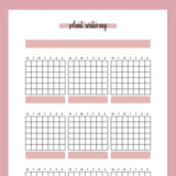 Plant Watering Tracker Journal Template - Red