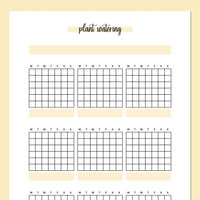 Plant Watering Tracker Journal Template - Yellow