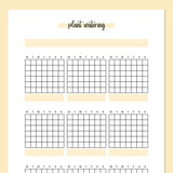 Plant Watering Tracker Journal Template - Yellow