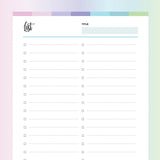 Printable Checklist - Bubblegum
