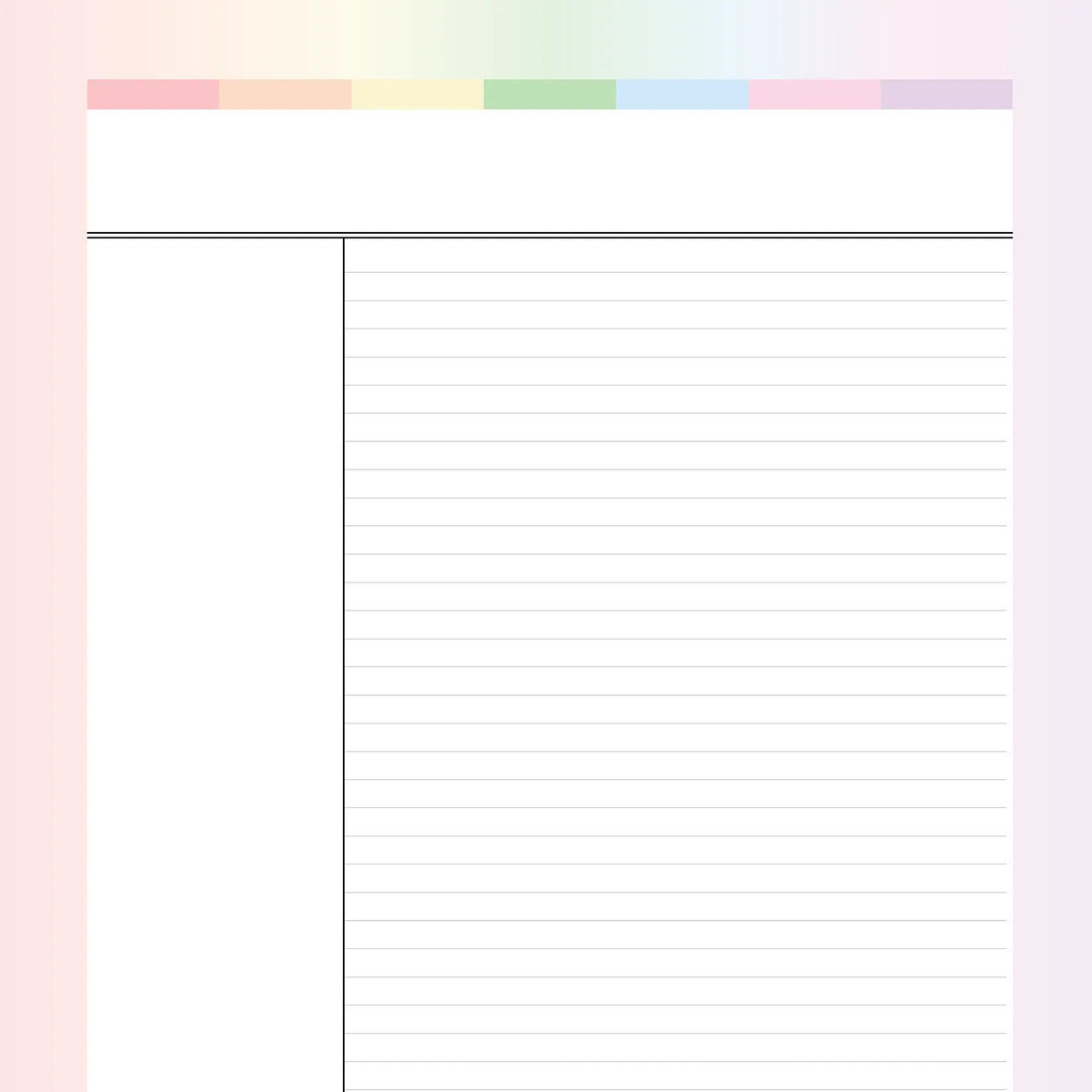 Printable Cornell Color Coded Notes.pdf Printable Cornell Notes | Instant Download PDF | A4 and US Letter ...