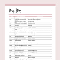 Printable Medication Cheat Sheet For Nurses - Pink
