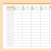 Printable Nurse Brain Sheet PDF - Orange