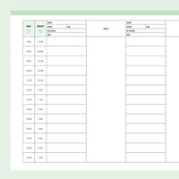 Printable Report Sheets For Nurses - Green