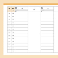 Printable Report Sheets For Nurses - Orange