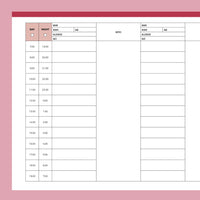 Printable Report Sheets For Nurses - Red