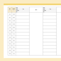 Printable Report Sheets For Nurses - Yellow