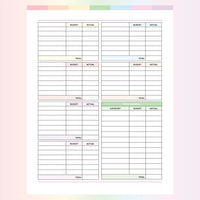 Printable Spending Tracker With Categories - Page 2