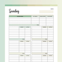 Printable Spending Tracker With Categories - Forrest
