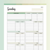 Printable Spending Tracker With Categories - Forrest