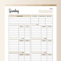 Printable Spending Tracker With Categories - Bohemian