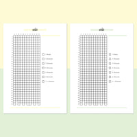 Printable Water Drinking Chart - Bright Yellow and Light Green