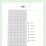 Printable Water Drinking Chart - Green