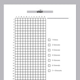 Printable Water Drinking Chart - Grey