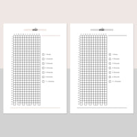 Printable Water Drinking Chart - Light Brown and Light Grey