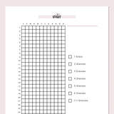 Printable Water Drinking Chart - Pink