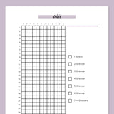 Printable Water Drinking Chart - Purple