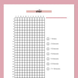 Printable Water Drinking Chart - Red