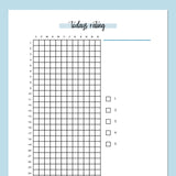 Rate My Day Printable - Blue