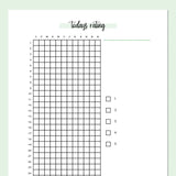 Rate My Day Printable - Green