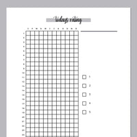 Rate My Day Printable - Grey