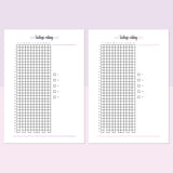 Rate My Day Printable - Lavender and Light Pink