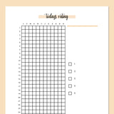 Rate My Day Printable - Orange
